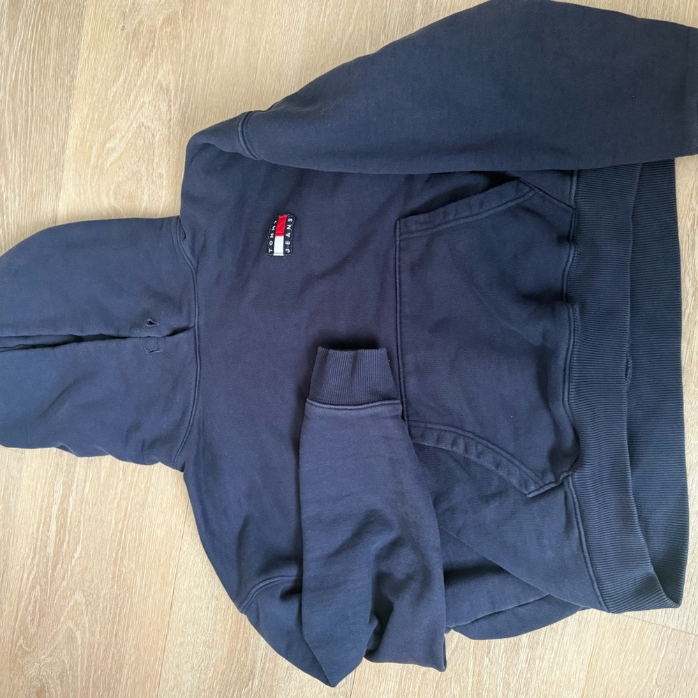 Tommy Hilfiger Navy Pullover Sweatshirt with Flag Tag